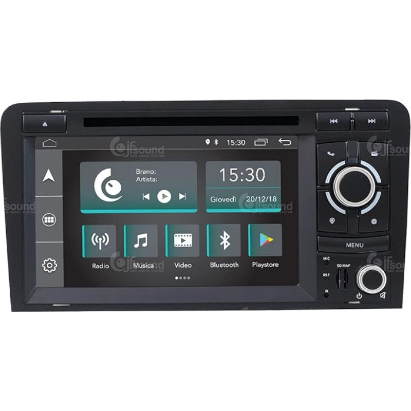 Personalised Car Radio for Audi A3 Android GPS Bluetooth WiFi USB DAB+ Touchscreen 7 Inch 4Core Carplay Android Car