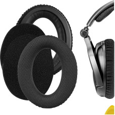 Geekria Comfort Mesh Fabric Replacement Ear Pads for Sennheiser PXC350 HD380 PC350 SE PXE350 HME95 HMEC250 HD380 PRO Headphones Ear Cushions, Headset Earpads, Ear Cups Repair Parts (Black)