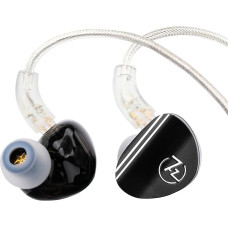 LINSOUL 7HZ SONUS 1DD+1BA Dual Driver In Ear Monitor, HiFi In-Ear Headphones IEM, with Removable High-End Silver-plated OCC Cable, Aluminium Back Cavity for Audiophiles, Gaming Earbuds (Black, 3.5 mm)