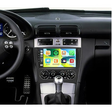 SIXWIN 2+64G Android 13 Carplay Android Car Radio with DSP for Mercedes Benz C Class W203 W209 C180 C200 2005-2009, 9 Inch Touchscreen with GPS WiFi BT USB FM RDS Radio Mirror Link + 32 Band EQ