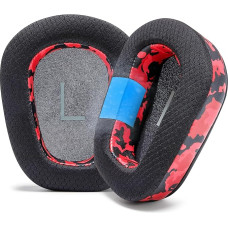 WC Freeze G935 / G933 - Cooling Gel Ear Pads Compatible with Logitech G935 / G933 / G533 / G430 / G432 / G433 and More Models of Wicked Cushions | Red Camo