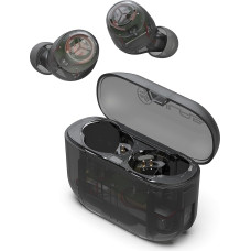 JLab Go Air Pop In Ear Headphones Wireless Bluetooth, True Wireless Headphones, 32+ Hours Headphones, Wireless Earbuds, Earbuds with Microphone, USB Charging Box, Dual Connect, EQ3 Sound, Clear