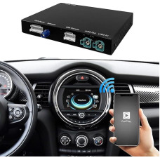 Ninetom Apple Carplay Wireless Adapter Decoder for 2014-2018 BMW Mini Cooper F55 F56 F54 F57 NBT System, Support Wireless Android Car, Mirrorlink, GPS Navigation, Siri, Rear View Camera