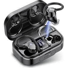 Bluetooth Headphones Sport In-Ear Headphones Wireless Bluetooth 5.3 with HD Mic, Outstanding Sound, 120 Hours Playtime, Comfort Fit, Dual LED Display, IP7 Waterproof Earphones with Ear Hooks