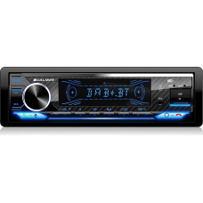 Caliber Car Radio Bluetooth 1DIN, DAB+/FM Tuner, 4 x 100 W, USB/Micro SD, 2.1 A Charging Function, Aux-in, Hands-Free System, External Microphone, RCA Output, Light Show MP3/WMA/APE/FLAC/AAC