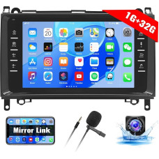 Android 13 Car Radio for Mercedes Benz W169 W245 B160 B170 B180 B200 W639 Vito Viano W906 Sprinter with Mirror Link, 8 Inch Car Radio Touch Display with GPS Navigation FM Bluetooth SWC + Reversing