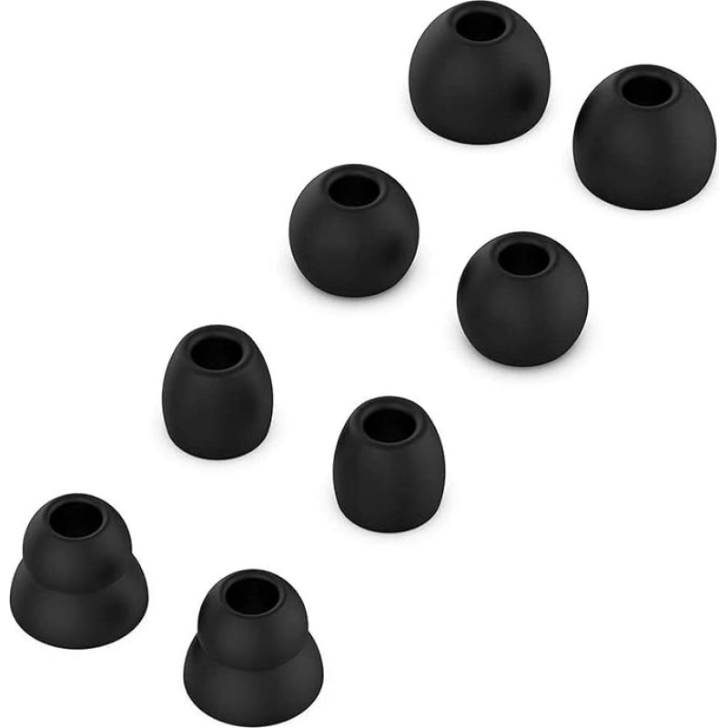 Aiivioll 8pcs Replacement Earplugs Earplugs Ear Plugs Ear Pads Silicone Buds Compatible with Dr. DRE Powerbeats Pro Wireless Earphones (Black)