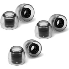 AZLA SednaEarfit Crystal Standard 3 Pairs (SS/S/MS) Replacement Earbuds Tips