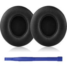 Adhiper Earpads Replacement Protein PU Leather Earpads Compatible with Solo 2.0 Solo3 Wireless On-Ear Headphones (Black)