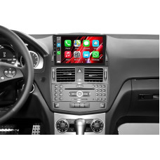 [8-Core] SIXWIN 4+64G Android 13 Carplay Android Car Radio for Mercedes Benz C-Class W204 2007-2010, 9 Inch Touchscreen, 1280 x 720, with DSP GPS WiFi BT USB FM RDS Radio Mirror Link + 32 Band EQ