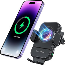 YBBOTT 15W Car Phone Holder Wireless Charging, Phone 14/12 Pro Max Mini Plus 11/Pro/Xs Wireless Car Charging, Smartphone Holder Altri.