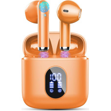 Headphones Wireless Bluetooth 5.3, Bluetooth Headphones In-Ear with 4 ENC Mic, 2024 Wireless Headphones with Noise Cancelling Earbuds 30 Hours Deep Bass, USB-C, IP7 Waterproof Earphones, LED Display