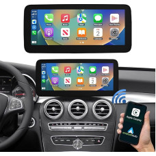 Road Top 12.3 Inch Car Radio Wireless CarPlay Android Car Touchscreen for Mercedes Benz C GLC V Class W205 W447 2016-2018 Year with NTG5.0/5.1/5.2 System, Support Mirrorlink ..