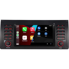 YZKONG Car Radio for BMW E39 E53 5 Series X5 M5 with Wireless CarPlay Android Car, HiFi Sound Touch Screen High Performance Car Radio Receiver AM/FM/RDS Radio, Bluetooth, USB Port