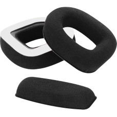 Geekria Earpad Replacement for Astro A10 Headphone Ear Pad + Headband Pad/Ear Cushion/Ear Cups/Ear Cover/Earpads + Headband Cushion Repair Parts (Lint)