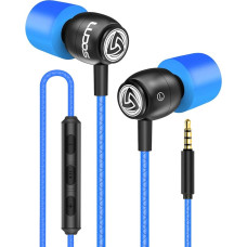 LUDOS Clamour In-Ear Headphones - Wired Earphones with Microphone and Bass, Premium Audio Quality, Memory Foam, Reinforced Cable, Headphones with Volume Control for iPhone, Apple, iPad