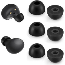 YieJoya Foam Earplugs for Samsung Galaxy Buds2 Pro - Experience Ultimate Comfort and Unwavering Fit with Memory Foam Tips - Black M x 3