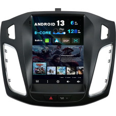 SXAUTO Android 13 [6G + 128G, 8-Core] IPS Car Radio for Ford Focus (2010-2013) - Carplay/Android Car - LED Camera + MIC 360-CAM DAB Steering Wheel Control Fast Boot WiFi DSP Bluetooth 5.0-2 DIN 9.7