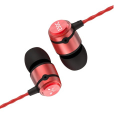 SoundMAGIC E50C In-Ear Headphones Earphones Wired Earphones with Microphone Monitor HiFi, Noise Isolation, Pure Sound Comfortable Fit Black Red