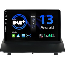 SXAUTO [Built-in DAB] Android 13 Car Radio for Ford Fiesta (2008-2019) - Built-in Carplay/Android Car/DSP - LED Camera + MIC - 4G + 64G - 360-CAM Steering Wheel Control Fast Boot WiFi - 2 DIN IPS 9