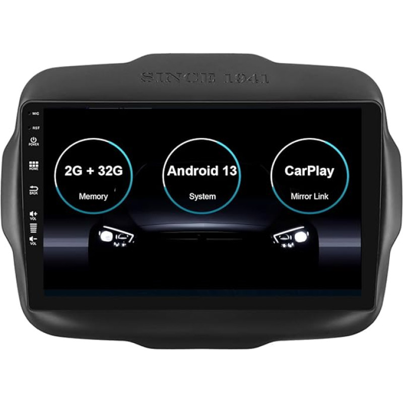 MISONDA [2G+32G] Android Car Radio for Jeep Renegade 2016-2019 - Camera - 9 Inch 2 Din - with Steering Wheel Control 4G WiFi Bluetooth DAB RDS FM Carplay