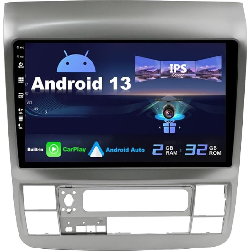 SXAUTO Android 13 IPS Autoradio für Toyota Alphard (2002-2010) - Eingebaut CarPlay/Android Auto - Rückfahrkamera KOSTENLOS - 2G+32G - Lenkradsteuerung DAB Fast-Boot WiFi DSP Bluetooth - 2 Din 9 Zoll