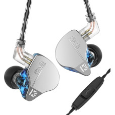 keephifi Kbear IEM Flash 1BA+1DD Headphones HiFi In-Ear Monitor, In-Ear Monitor with CNC Lid, Dynamic Driver 10 mm, Removable Cable (Blue, with Micro)