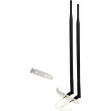 Superbat WLAN Antenna 8dBi 2.4GHz 5.8GHz Dual Band RP-SMA Plug & 20 cm U.FL to RPSMA Socket RG178 Cable + Computer Rear Slot Cover Compatible with WLAN Router Wireless Mini PCI Express PCIE
