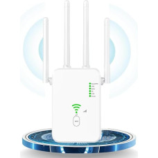 GUHUASHI 1200 Mbps WLAN stiprintuvas, WLAN kartotuvas Dviejų juostų WLAN stiprintuvas Signalo stiprintuvas su 1 LAN prievadu, 1 WAN prievadu, WPS, 3dBi x4 antenomis, suderinamas su visais WLAN įrenginiais