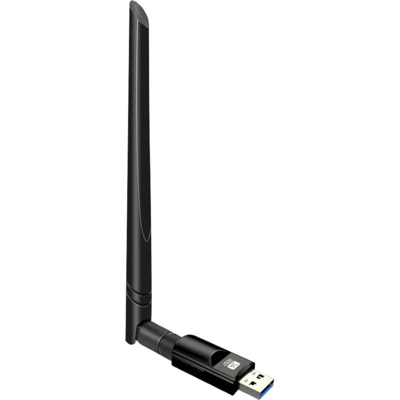 WLAN Stick 1200 Mbps, USB 3.0 WLAN adapteris 802.11 AC dviejų dažnių WiFi adapteris 2,42 GHz / 300 Mbps 5,8 GHz / 866 Mbps 5dBi didelio stiprumo antena, skirta Windows 10-7 / XP / Vista / Mac OS 10.6-10.15