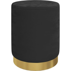 vidaXL Sandėliavimo taburetė Apvali taburetė Minkšta taburetė Kojinė taburetė Apvali taburetė Sėdynė Pouf Taburetė su laikymo vieta Gyvenamasis kambarys Juodas aksomas 31 x 37 cm