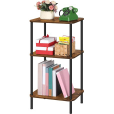 smusei Mažas šoninis staliukas 3 pakopų telefono staliukas Aukštas šoninis staliukas 30 colių aukščio su lentynomis Nakties staliukas Svetainės naktinis staliukas Miegamojo naktinis staliukas Biure Sofa Kanapa Rustic Brown