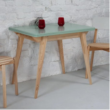 RAGABA Envelope Dining Table, Fold-Out W90/130 x H76 x D65 cm, for 4 to 6 People, with One Compartment 84 x 46 x 7 cm Under the Table Top, FSC Wood, Ideal for Kitchen or Dining Room