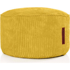 Green Bean Indoor Stool Pouf 45 x 25 cm EPS karoliukų užpildas ir velvetinis audinys Cuddly Soft Washable Indoor Floor Cushion Cushion Seat Cushion Seat Stool Relaxing Chair Children Adults Fabric Yellow