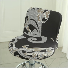 Mswborml Bedruckte Stuhlhussen für Hochlehner Stühle 4/2er Set, Abnehmbar Barhocker Stuhlhussen Bezüge, Universal Überzug für Barhocker mit Lehne Eckig, Waschbar Barhocker Überzug Eckig,K,4PCS