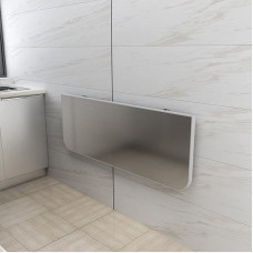 Sieninis sulankstomas stalas mažoms erdvėms - universalus valgomojo pusryčių baras ir darbo stalas virtuvėje, namų biure, garaže ir skalbykloje - nerūdijantis plienas