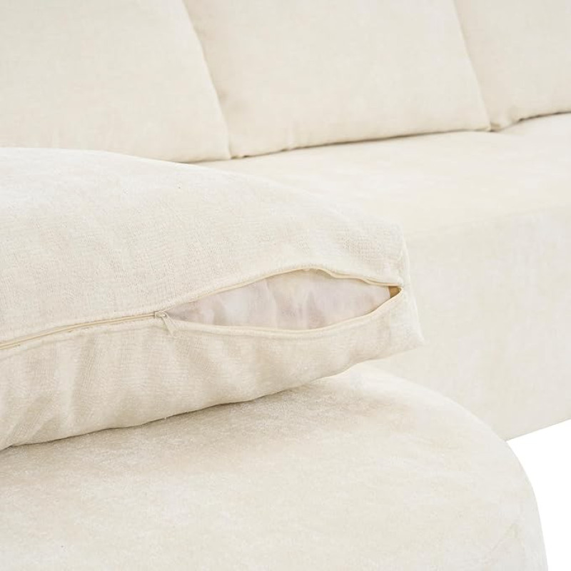 HXUHUWS Maximieren Sie den Platz mit übergroßem, modularem Sofagarnitur, flexibles Design, einfach umzuordnen, ultraweiche Polsterung, Beige