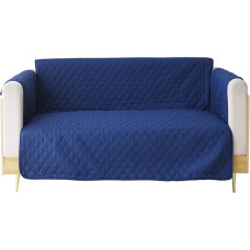 YuppieLife Wendbarer Sofa-Schonbezug, Couchbezug, langlebig, rutschfest, Möbelschutz für Haustiere, Hunde, Kinder, Zweisitzer, Breite 137,2 cm, Marineblau/Hellbraun