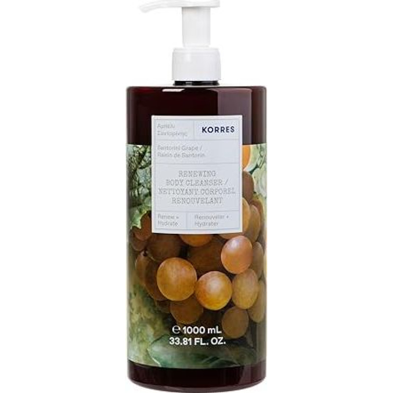 KORRES atgaivinanti dušo želė, dermatologiškai patikrinta, veganiška, 250 ml