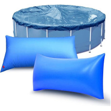 Baseino pagalvė žieminė stačiakampė 8 x 4 pėdų, baseino pagalvė žiemojimui, oro pagalvė Baseino žiemos priedai Pripučiami baseino dangčiai ir tentai Baseino pagalvė žieminė pagalvė su apsauginiu vožtuvu (pakuotė