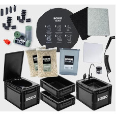 BOXIO - Sanitary Edition: Mobile Camping Bathroom All-in-One Solution, Mobile Camping Sink, Camping Toilet, Shower Head, Shower Tent & Extensive Camping Accessories