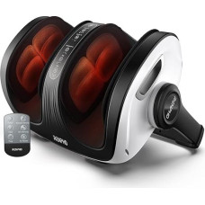 RENPHO Shiatsu pėdų masažuoklis, kojų masažuoklis su nuotolinio valdymo pulteliu, blauzdų masažuoklis, 19,5 cm pločio pėdų kamera, 270° reguliuojama rankena, minkymas, voleliai, suspaudimas, šildymas