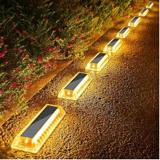 Lacasa Solar Lights for Outdoors, Solar Floor Lights, Outdoor, Pack of 8, Solar Lights, Garden, 50 lm, LED Garden Lighting, IP68 Waterproof, Solar Lamp, Path Lights for Garden Decoration, Patio, Yard