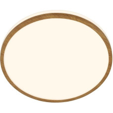 BRILONER - LED lubinis vonios kambario šviestuvas su šilta balta šviesos spalva, IP44 apsauga nuo purslų, 12 W, 1200 lm, LED lubinis šviestuvas, vonios kambario šviestuvas, virtuvės šviestuvas, drėgnų patalpų šviestuvas, 28 x 7 cm, balta mediena