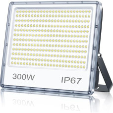 TASINUO 300W 30000LM LED lauko prožektorius su transformatoriumi IP67 atsparus vandeniui 7000K šaltai baltos spalvos apsauginis apšvietimas lauko kiemo sodo stadionas