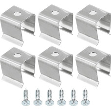 TA-VIGOR 50 Stück Lichtschlauch-Montage-Clips, LED-Lichtstreifen, Wandk, Befestigungsklemmen, Halter, Zubehör mit Schrauben für 8–11 mm, Neon-RGB-Lichtkabelband, Edelstahl