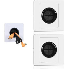 TRACOMPAN Cable Entry Cover, 2 Pack Wall Cable Cover for TV Setup/Home Office, Adjustable Cable Hole Cover for Covering Sockets, Sockets and Tidying Cables