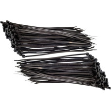 TERF® Cable Ties 120mm x 4.8mm Premium Nylon Secure Self Locking Mechanism Plastic Ties for Home Office Garden Garden Garage Workshop DIY Multipurpose Black Pack of 100