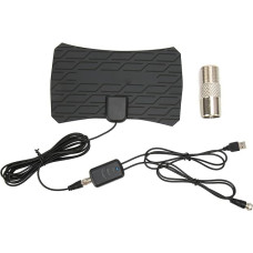 HD skaitmeninės skaitmeninės televizijos antena 300 mylių atstumu nuo patalpų ir lauko HD antena palaiko 4K 1080P TV Stick ir visus senus televizorius (juoda)