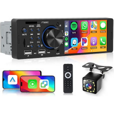 Hodozzy 1 DIN automobilinis radijas su 4 colių ekranu, 